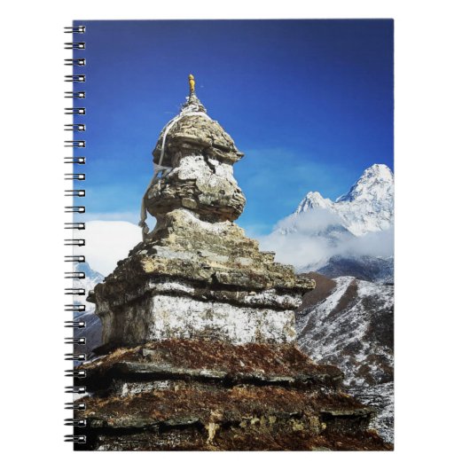 サガルマタ,エベレストの景色 – Ama Dablam & Stupa ノートブック (正面)