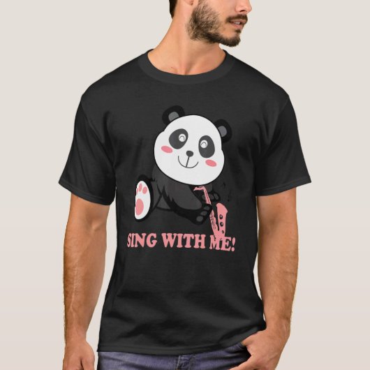 サキソフォンパンパンダベアーシン遊グ&ズ楽器 Tシャツ (正面)