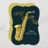 サキソフォン音楽リサイタル招待状 招待状 (正面/裏面)