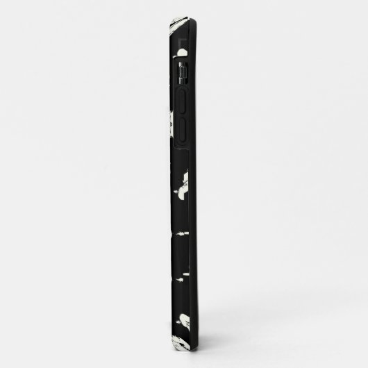 サキソフォーンジャズブラック&ホワイト柄 Case-Mate iPhoneケース (裏面/左)