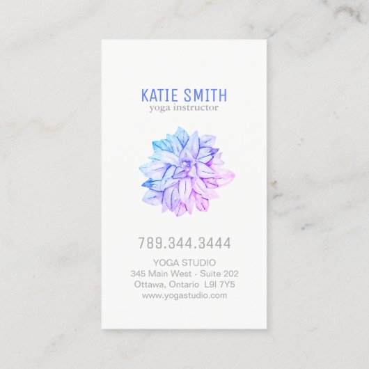 サキュクレントヨガインストラクター名刺 名刺 (裏面)