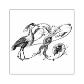 サギの木製スタンプ ラバースタンプ (インプリント)