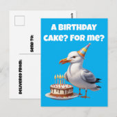 サギの誕生日サプライズ - ケーキは安全ではない! ポストカード (正面/裏面)