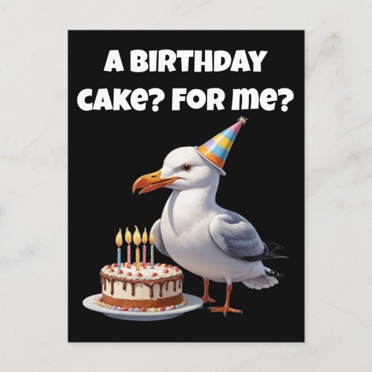 サギの誕生日サプライズ - ケーキは安全ではない! ポストカード (正面)