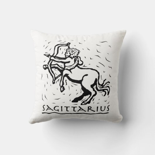 サギタリウス誕生日占星術の年〔占星術の〕十二宮図標識 クッション (裏面)