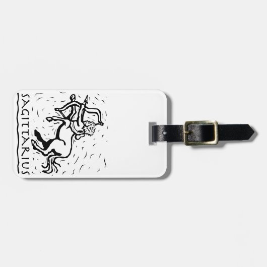 サギタリウス誕生日占星術の年〔占星術の〕十二宮図標識 ラゲッジタグ (正面横)