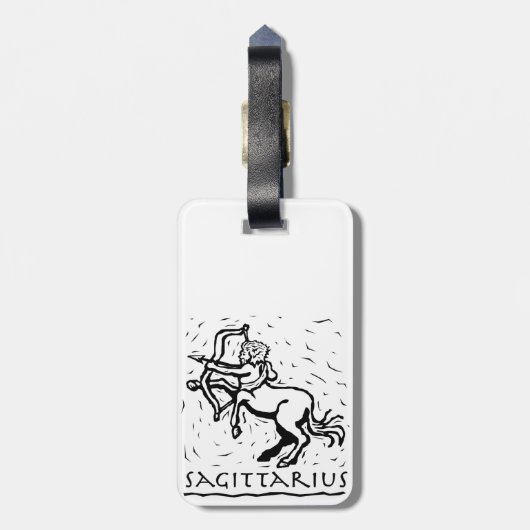 サギタリウス誕生日占星術の年〔占星術の〕十二宮図標識 ラゲッジタグ (裏面縦)