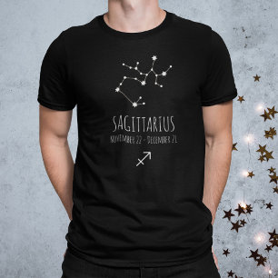 サギタリス パーソナライズされた〔占星術の〕十二宮図星座T- Tシャツ