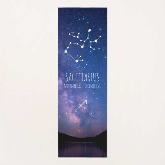サギタリス |〔占星術の〕十二宮図パーソナライズされた占星術 ヨガマット (正面)