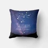 サギタリス |〔占星術の〕十二宮図パーソナライズされた星座 クッション (裏面)