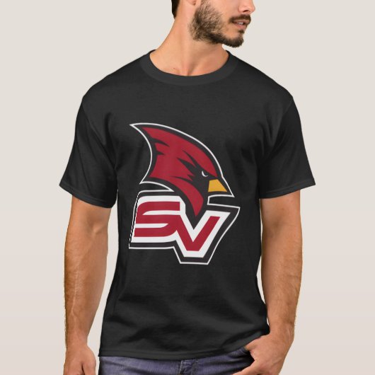 サギノバレー州深紅色スチェスト離れアイコン Tシャツ (正面)