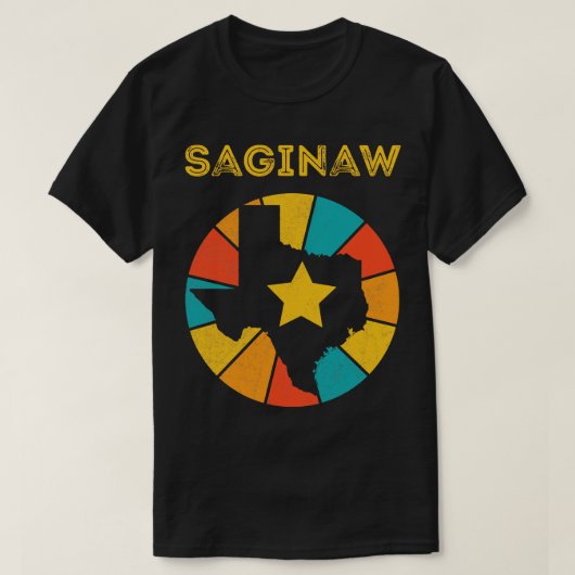 サギノーテキサス州ヴィンテージ動揺してお土産1 Tシャツ (デザイン正面)