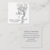 サギブラシ植物用ペン及びインク白黒植物学 スクエア名刺 (正面/裏面)