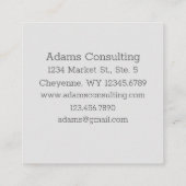 サギブラシ植物用ペン及びインク白黒植物学 スクエア名刺 (裏面)