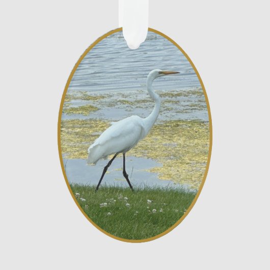 サギ湖の鳥 オーナメント (正面)
