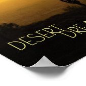 サクアロカボスアリゾナサンセットアンバーイエロー ポスター (角)