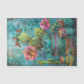 サクカラフルテンと多肉の切り離し 薄葉紙 (正面)