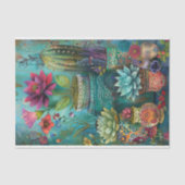 サクカラフルテンと多肉の切り離し 薄葉紙 (正面)