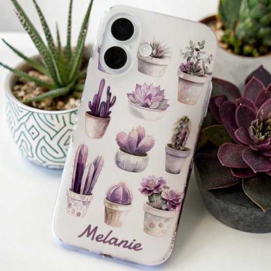 サクカラフルトフローラパーソナライズされた名 Case-Mate iPhoneケース