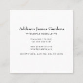 サククレンモダントガーデン子供部屋グリーン植物学 スクエア名刺 (裏面)