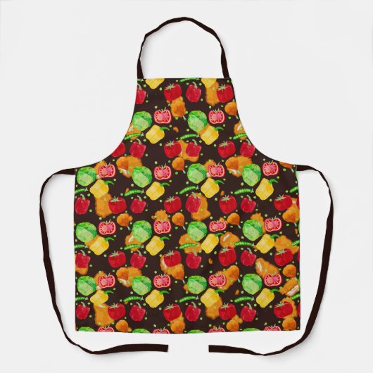 サクサクしたサクサクのサラダブラウン エプロン (正面)