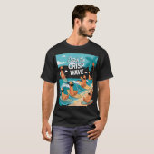サクサクの波をキャッチ:サーフィンチキンテンダー Tシャツ (正面フル)