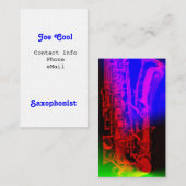 サクスホーン奏者の名刺 名刺 (正面/裏面)