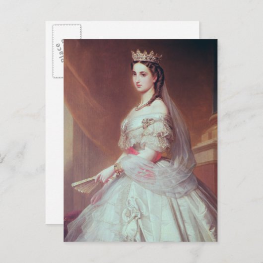 サクス – コブールゴータのシャーロットポートレート ポストカード (正面/裏面)