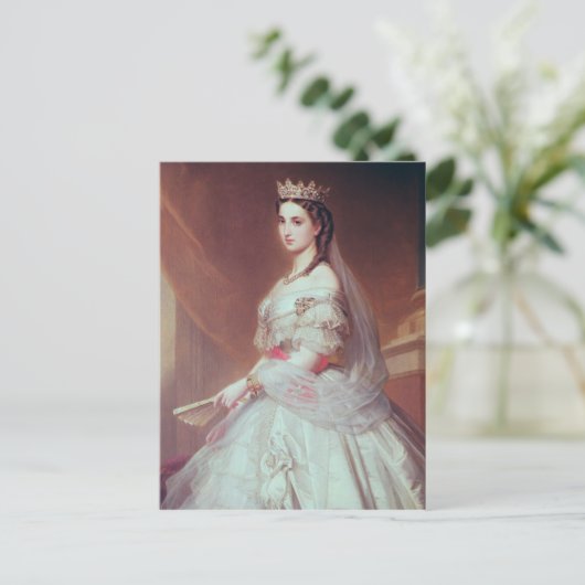 サクス – コブールゴータのシャーロットポートレート ポストカード (スタンド正面)