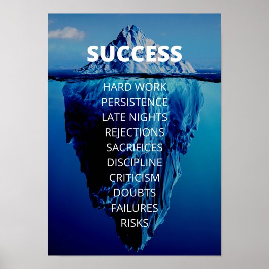 サクセスアイスバーグ起業家&オフィスやる気を起こさせる ポスター (正面)