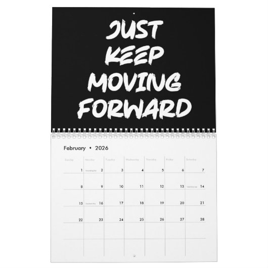 サクセスグラインド起業家ジムハッスルインスピレーション カレンダー (2月 2026)