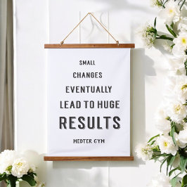 サクセスジやる気を起こさせるム引用文白黒 吊り下げ型タペストリー