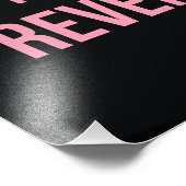 サクセスリベンジ感動的引用文ブラックピンク フォトプリント            (角)