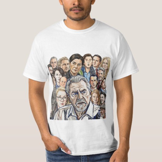 サクセッション - コラージュ Tシャツ (正面)