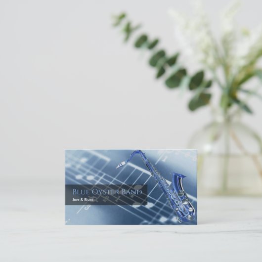 サクソフォニストの名刺 名刺 (スタンド正面)