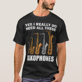 サクソフォニストギフトジャズ音楽ギフト女性サクソフォン Tシャツ