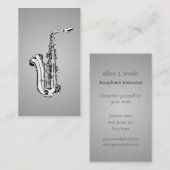 サクソフォニスト用名刺 名刺 (正面/裏面)