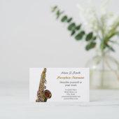 サクソフォニスト用名刺 名刺 (スタンド正面)