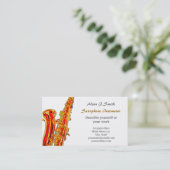 サクソフォニスト用名刺 名刺 (スタンド正面)