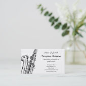 サクソフォニスト用名刺 名刺 (スタンド正面)