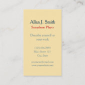 サクソフォニスト用名刺 名刺 (裏面)