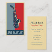 サクソフォニスト用名刺 名刺 (正面/裏面)