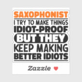サクソフォニスト私は物事をおもしろいことわざするクール シール (シート)