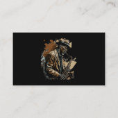 サクソフォニスト遊ジャズミュージシャンのサクソフォンデシ 名刺 (裏面)