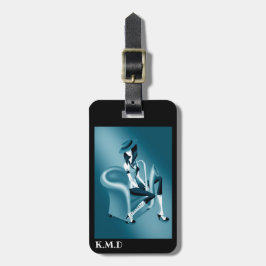 サクソフォニスト – ラゲッジタグとヴィンテージジャズしゃれている ラゲッジタグ