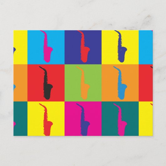 サクソフォポップ・アートのン芸術 ポストカード (正面)