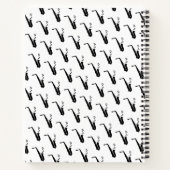 サクソフォンおもしろい音楽ノート白パーソナライズされた色 ノートブック (裏面)