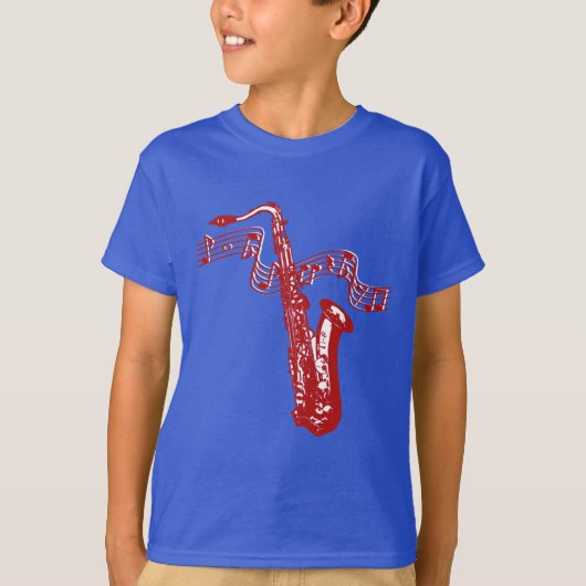 サクソフォンとノートカッコいいVery Tシャツ (正面)