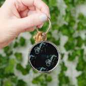 サクソフォンと音楽ノート キーホルダー (手)