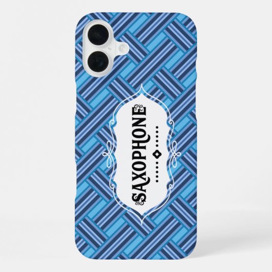 サクソフォンのエンブレム iPhoneケース (裏面)
